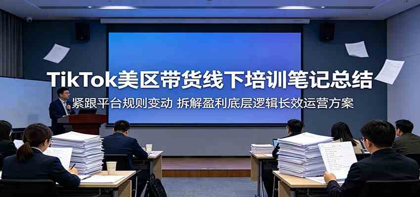 TikTok美区带货线下培训笔记总结：紧跟平台规则变动，拆解盈利底层逻辑长效运营方案-小白项目网