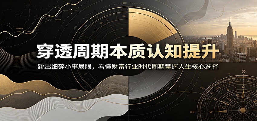 穿透周期本质认知提升：跳出细碎小事局限，看懂财富行业时代周期掌握人生核心选择-小白项目网