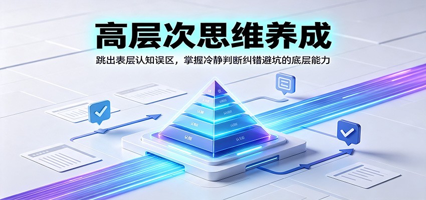 高层次思维养成：跳出表层认知误区，掌握冷静判断纠错避坑的底层能力-小白项目网