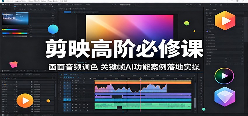 剪映高阶必修课：画面音频调色，关键帧AI功能案例落地实操-小白项目网
