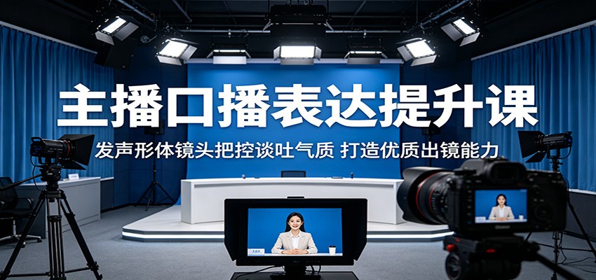 主播口播表达提升课：发声形体镜头把控谈吐气质，打造优质出镜能力-小白项目网