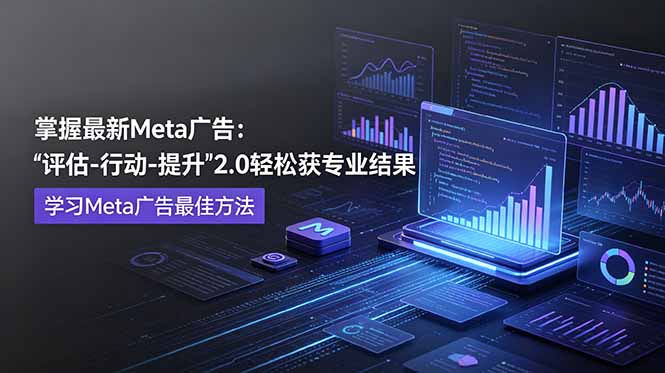 掌握最新的Meta广告，通过“评估-行动-提升”2.0版本轻松获得专业级结果。学习目前学习Meta广告的最佳方法-小白项目网