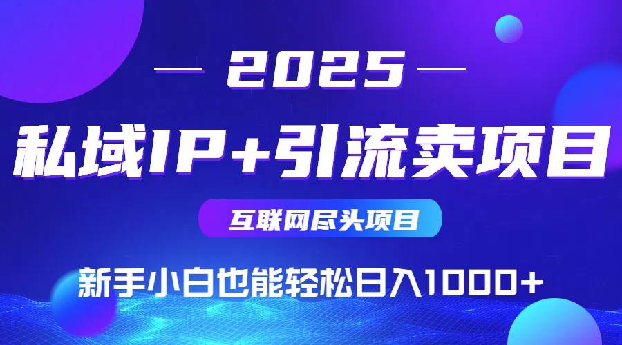 （15531期）2025网创尽头项目，私域IP+引流，新手小白也能在家日入1000+-小白项目网