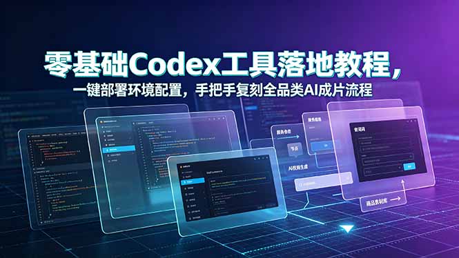 零基础Codex工具落地教程，一键部署环境配置，手把手复刻全品类AI成片流程-小白项目网