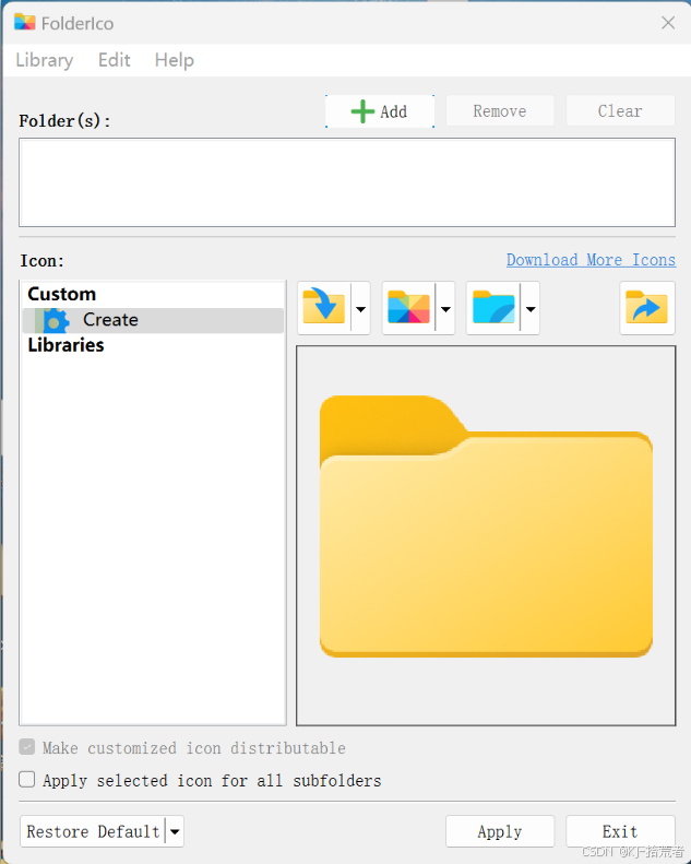 FolderIco文件夹颜色更改工具v8.1-小白项目网