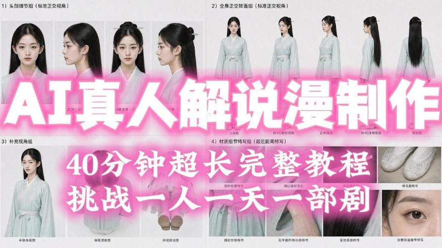 2026年AI真人解说漫剧自动批量化制作教程，40分钟超长完整，自动批量化制作，挑战一人一天一部剧！-小白项目网