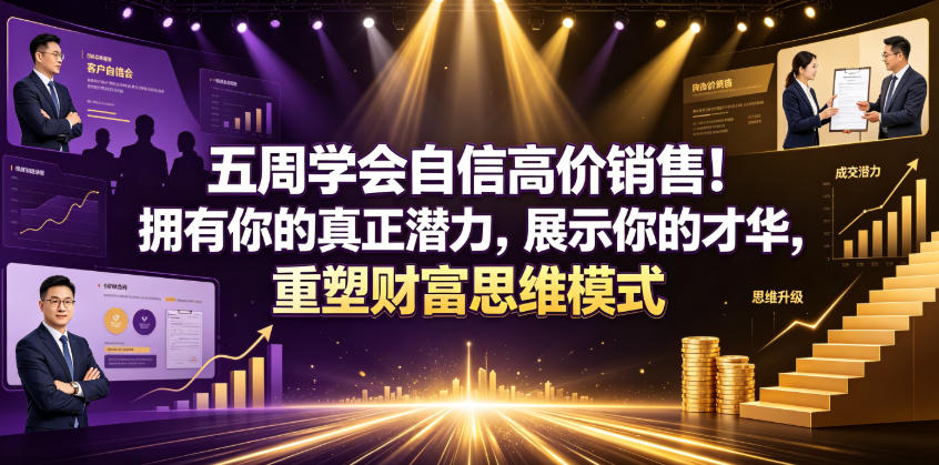 五周学会自信高价销售！拥有你的真正潜力，展示你的才华，重塑财富思维模式【原创双语字幕】-小白项目网