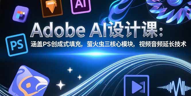 （15469期）Adobe AI设计课：涵盖PS创成式填充，萤火虫三核心模块，视频音频延长技术 - 小白项目网-小白项目网