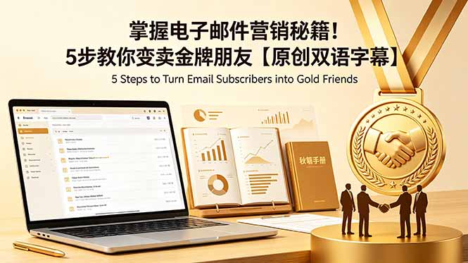 掌握电子邮件营销秘籍!5步教你变卖金牌朋友【原创双语字幕】-小白项目网