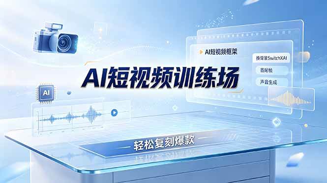 (19137期)老陈AI短视频训练场:AI短视频框架+换背景SwitchXAI+首尾帧+声音生成,轻松复刻爆款-小白项目网