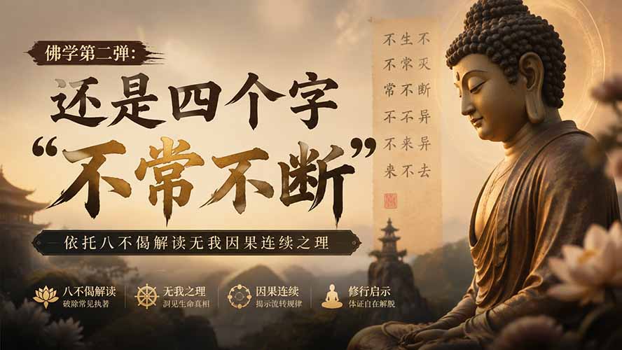 付费文章:佛学第二弹:还是四个字“不常不断”依托八不偈解读无我因果连续之理-小白项目网