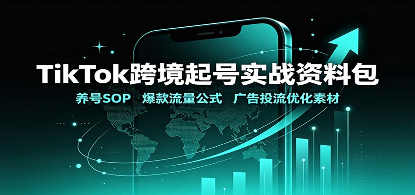 TikTok跨境起号实战资料包：养号SOP，爆款流量公式，广告投流优化素材-小白项目网