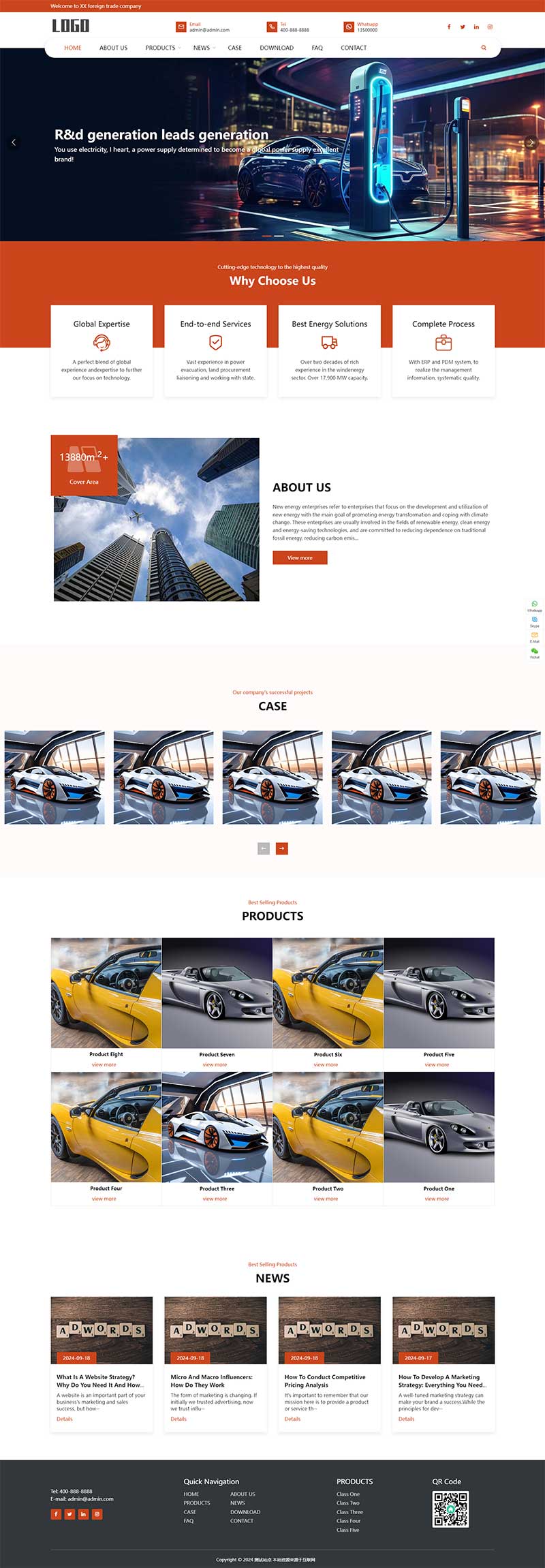 图片[1]-响应式汽车五金零配件英文pbootcms网站模板 - 小白项目网-小白项目网