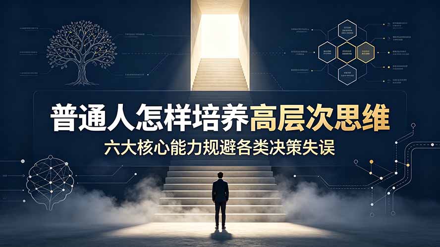 付费文章：普通人怎样培养高层次思维，六大核心能力规避各类决策失误-小白项目网