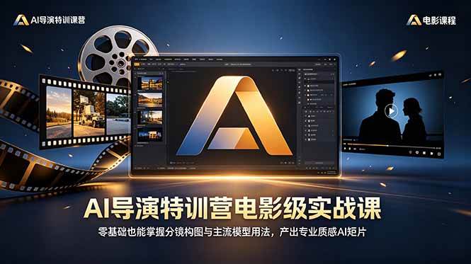 （18804期）AI导演特训营电影级实战课，零基础也能掌握分镜构图与主流模型用法，产出专业质感AI短片-小白项目网
