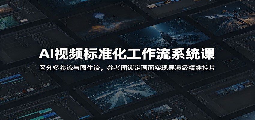 AI视频标准化工作流系统课：区分多参流与图生流，参考图锁定画面实现导演级精准控片-小白项目网