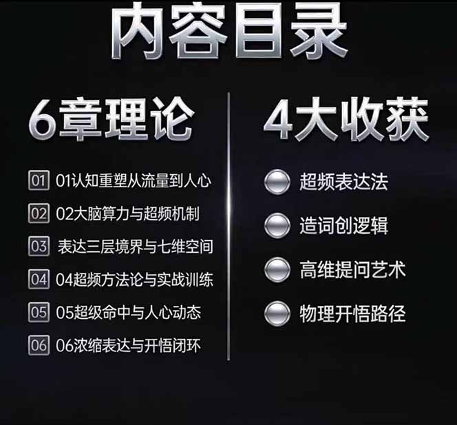 马大个高维表达全套实战课,跳出普通口才教学,大脑超频训练打造原创思想IP体系-小白项目网