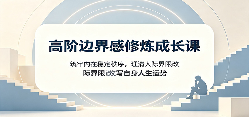 高阶边界感修炼成长课：筑牢内在稳定秩序，理清人际界限改写自身人生运势-小白项目网