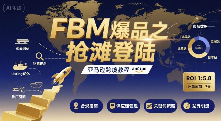 FBM爆品之抢滩登陆-亚马逊跨境教程-小白项目网