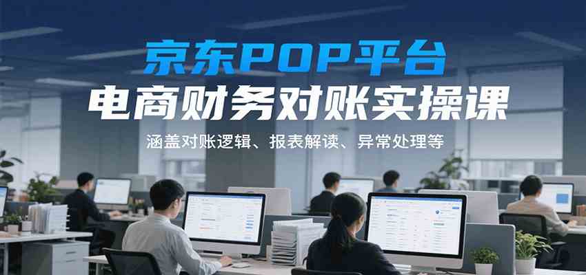 京东POP平台电商财务对账实操课，涵盖对账逻辑、报表解读、异常处理等-小白项目网