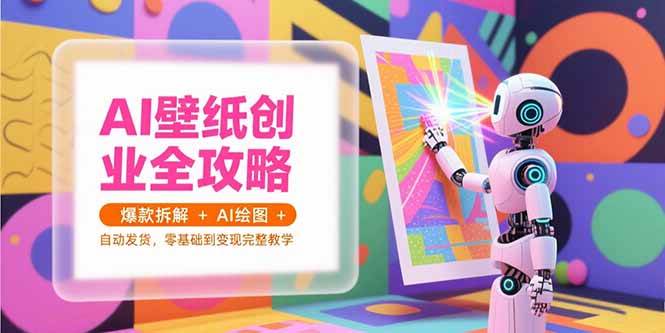 （15312期）AI壁纸创业全攻略，爆款拆解+AI绘图+自动发货，零基础到变现完整教学-小白项目网
