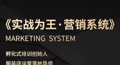 服装老板必修课《实战为王-营销系统》实现业绩被动式增长-小白项目网