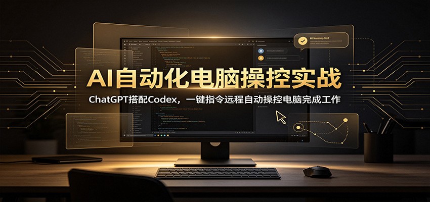 AI自动化电脑操控实战：ChatGPT搭配Codex，一键指令远程自动操控电脑完成工作-小白项目网
