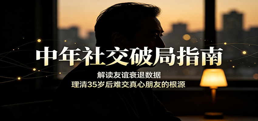 中年社交破局指南：解读友谊衰退数据，理清35岁后难交真心朋友的根源-小白项目网