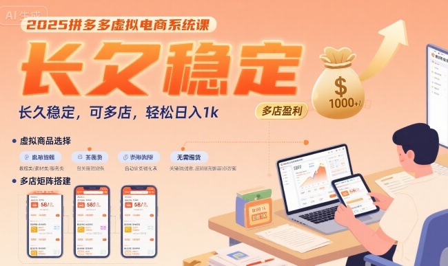 2025拼多多虚拟电商系统课，长久稳定，可多店，轻松日入1k - 小白项目网-小白项目网