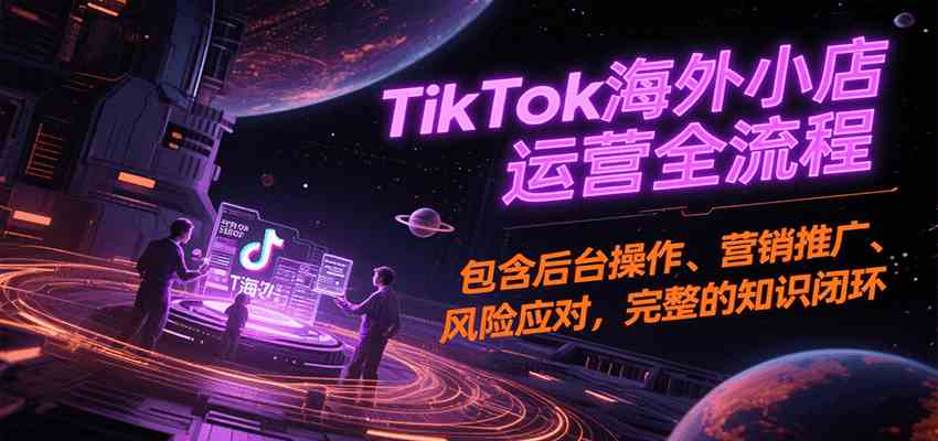 TikTok海外小店运营全流程，包含后台操作、营销推广、风险应对，完整的知识闭环-小白项目网