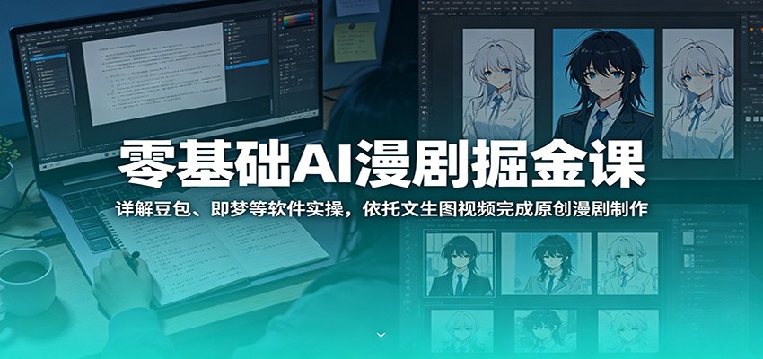 零基础AI漫剧掘金课：详解豆包、即梦等软件实操，依托文生图视频完成原创漫剧制作-小白项目网