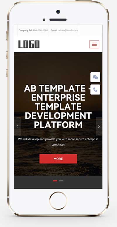 自适应响应式五金pbootcms英文网站模板-小白项目网