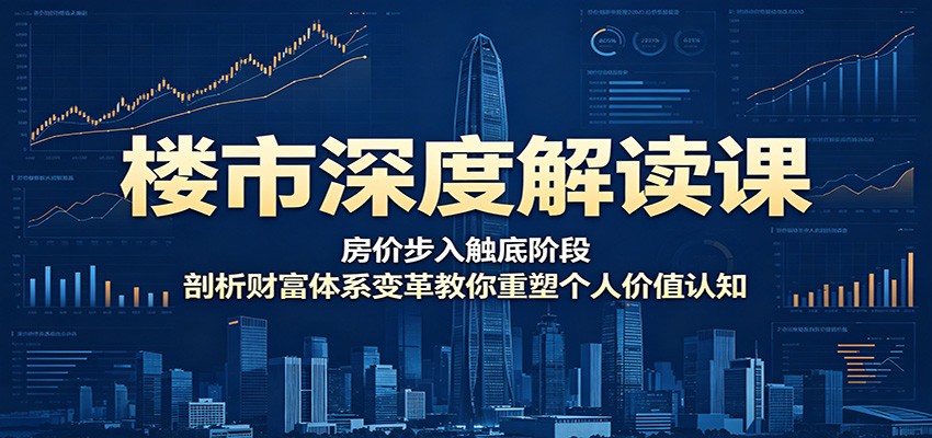 楼市深度解读课：房价步入触底阶段，剖析财富体系变革教你重塑个人价值认知-小白项目网