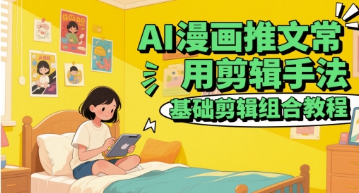 AI漫画推文常用剪辑手法，基础剪辑组合教程-小白项目网