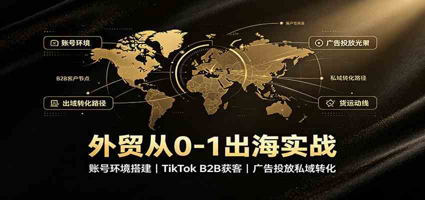 外贸从0-1出海实战：账号环境搭建，TikTok B2B获客，广告投放私域转化-小白项目网