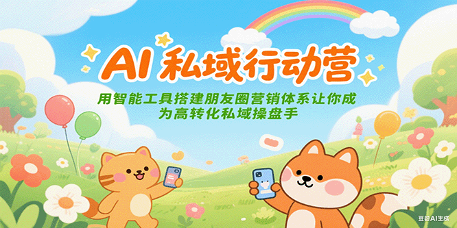 AI私域行动营：用智能工具搭建朋友圈营销体系让你成为高转化私域操盘手-小白项目网