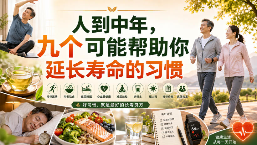 付费文章：人到中年，九个可能帮助你延长寿命的习惯-小白项目网