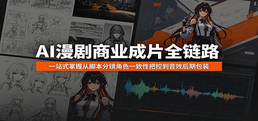 AI漫剧商业成片全链路：一站式掌握从脚本分镜角色一致性把控到音效后期包装-小白项目网
