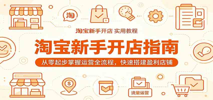 淘宝新手开店指南:从零起步掌握运营全流程,快速搭建盈利店铺-小白项目网