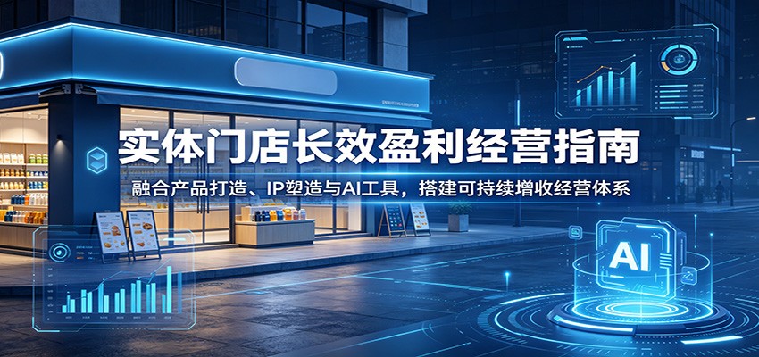 实体门店长效盈利经营指南:融合产品打造、IP塑造与AI工具,搭建可持续增收经营体系-小白项目网