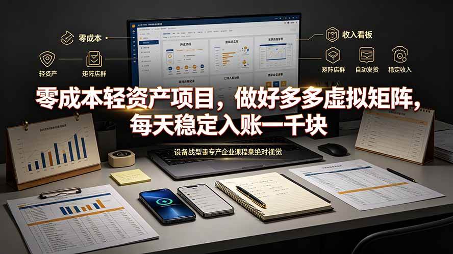 （19522期）零成本轻资产项目，做好多多虚拟矩阵，每天稳定入账一千块-小白项目网