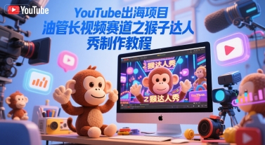 YouTube出海项目，油管长视频赛道之猴子达人秀制作教程 - 小白项目网-小白项目网