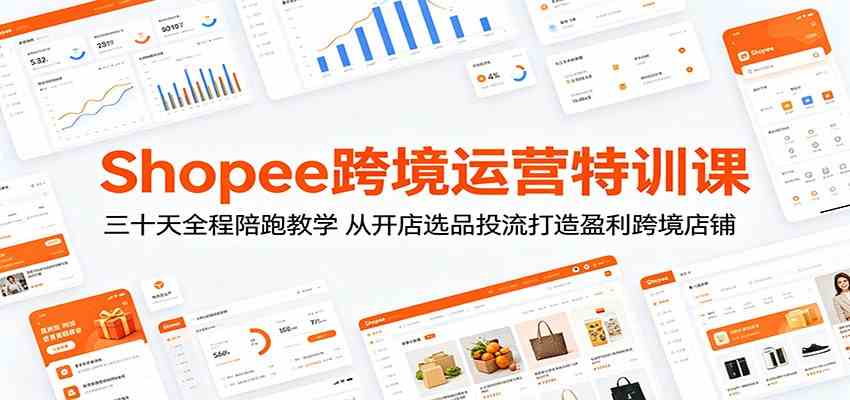 Shopee跨境运营特训课：三十天全程陪跑教学，从开店选品投流打造盈利跨境店铺-小白项目网