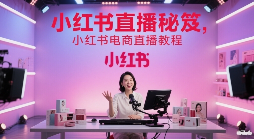 小红书直播秘笈，小红书电商直播教程-小白项目网
