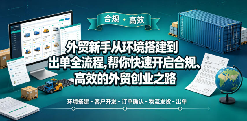 外贸新手从环境搭建到出单全流程，帮你快速开启合规、高效的外贸创业之路-小白项目网