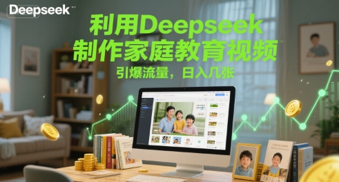 利用Deepseek制作家庭教育视频，引爆流量，日入几张 - 小白项目网-小白项目网