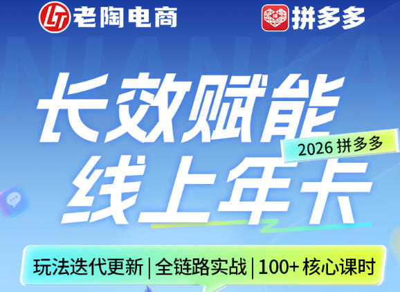 拼多多线上SVIP线上年卡，从认知到基础、从推广到活动、从活动到玩法，全链路实战（260730）-小白项目网