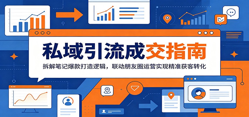 私域引流成交指南：拆解笔记爆款打造逻辑，联动朋友圈运营实现精准获客转化-小白项目网