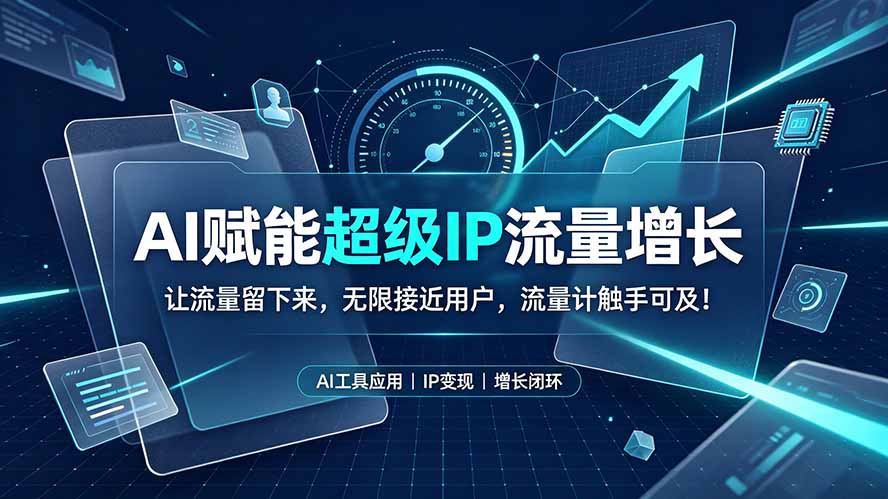 AI赋能超级IP流量增长：让流量留下来，无限接近用户，流量计触手可及！-小白项目网