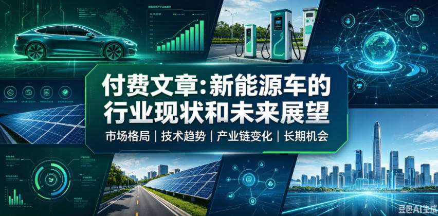 付费文章：新能原车的行业现状和未来展望-小白项目网